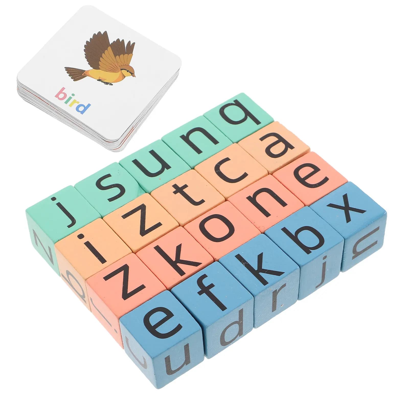 1 set di carte flash con lettere per bambini, per esercitarsi nella scrittura, gioco educativo Montessori per la scuola materna, gioco di formazione di parole, alfabeto