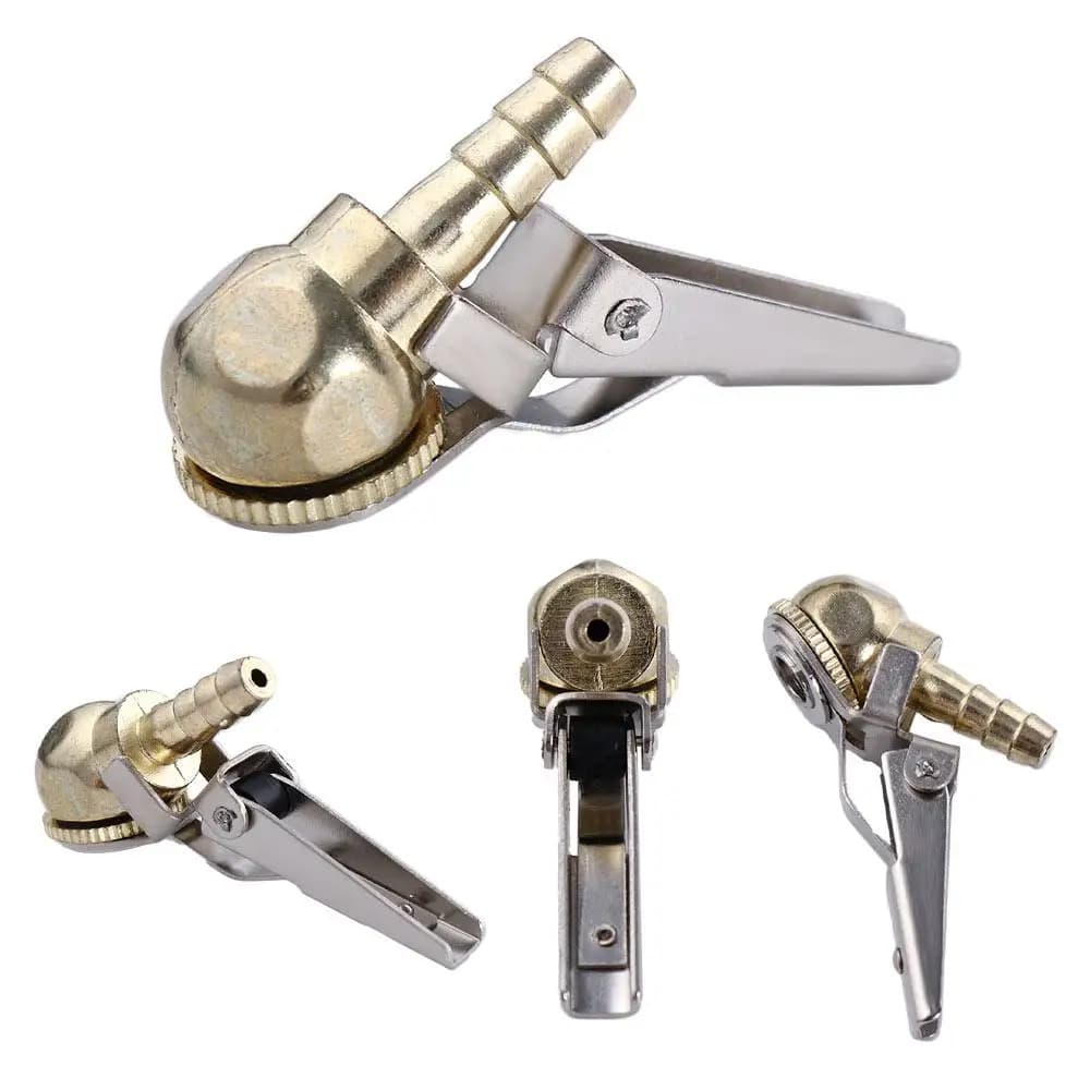 Compressore Ricambi Auto Mandrino per pneumatici Spina di coda Gonfiabile Clip rapida Valvola per pneumatici Mandrino ad aria Barb Clip-On Ugello per pneumatici Valvola di gonfiaggio
