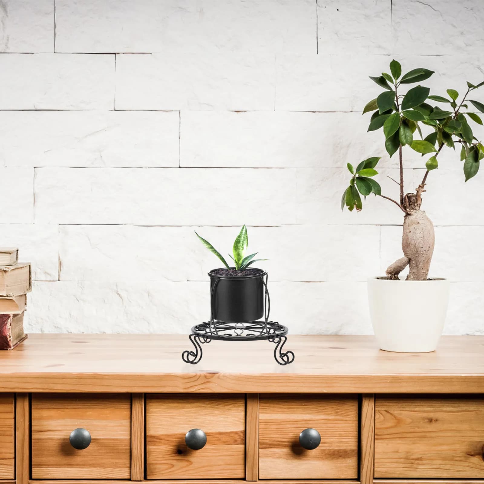 1Pcs Iron Flowerpot Rack Stylish Sturdy Eco Friendly Plant Pot Stand for Indoor Outdoor Balcony Decor Gift for Gardening Lovers