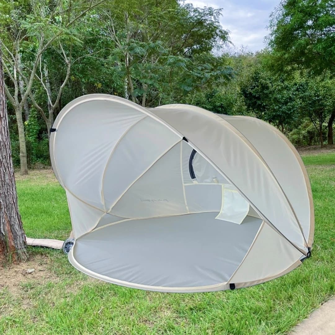 Tenda da Spiaggia Pieghevole Portatile, Parasole per Campeggio e Picnic, Apertura Automatica, Ombrellone Parasole per Bambini