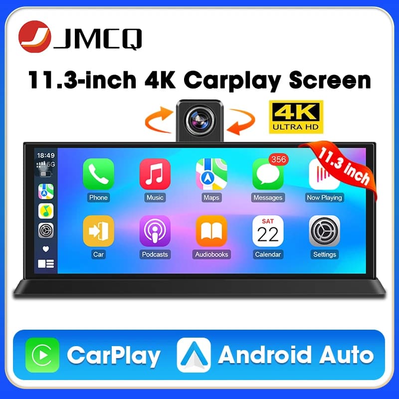 Automatic Update Android Carplay Wireless DVR for 11.3 inch 4K Car 360 ° Dash Cam Rotating Camera GPS Navigation Dash Dash