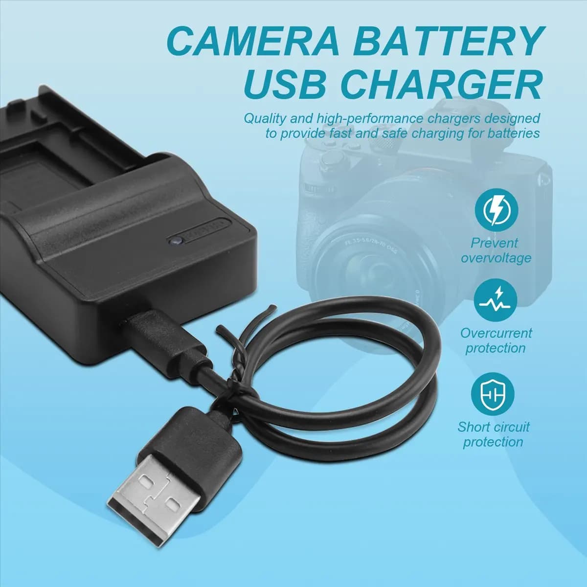 ABME LI-50B Batteria per fotocamera Caricatore USB per Tough-8010 9010 -30MR SP-810U