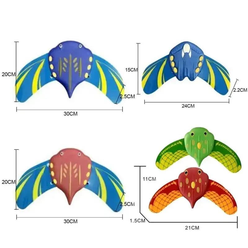 1 pz spruzzi d'acqua gioca con modello di acqua giocattoli di pesce piscina da spiaggia per bambini idrodinamica raggi Manta premere giocattolo in avanti