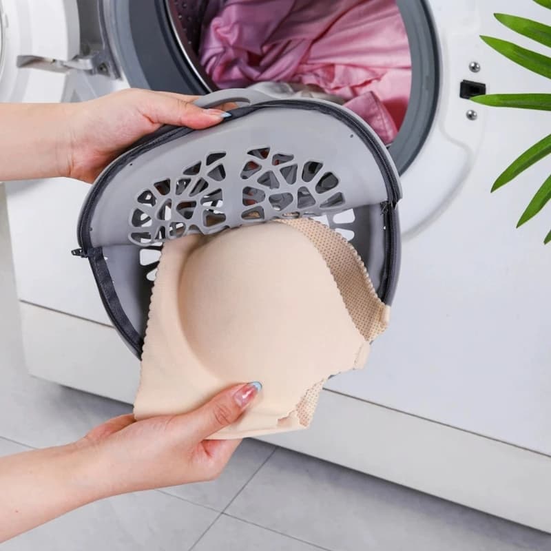 Lingerie Laundry Case with Side Closure and Vented Formed Shell Bra Washing Bag for Machine Care, Delicates Wash Bag with 37JD