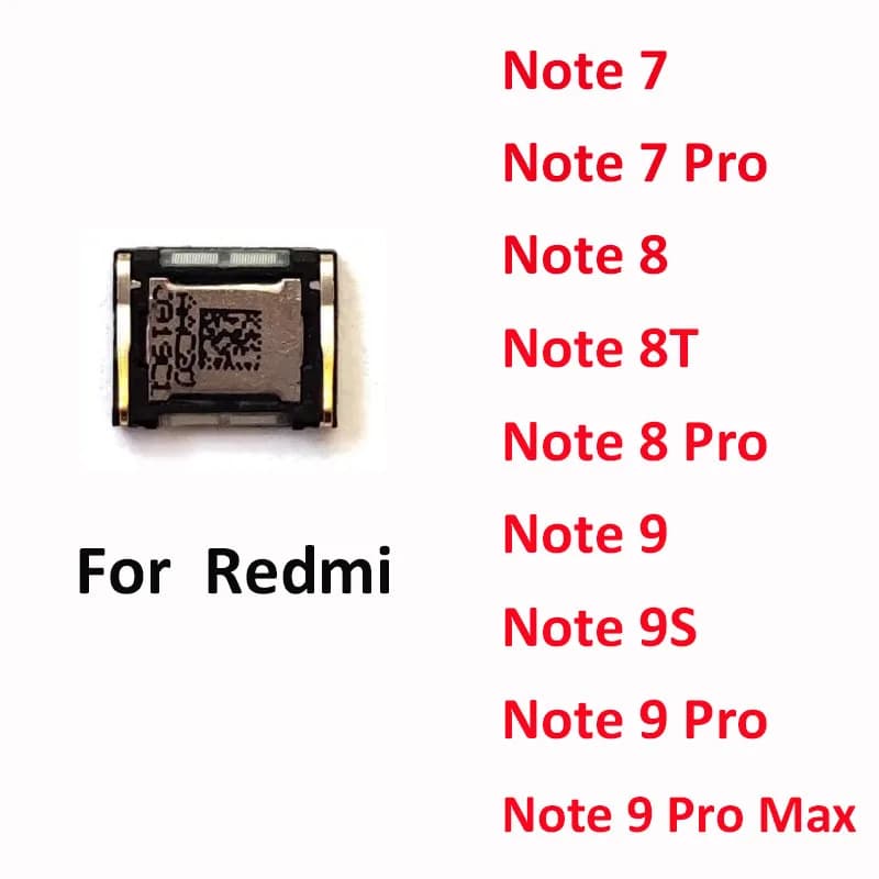 Nuovo per Xiaomi Redmi Note 9 9S 8 8T 7 Pro Max auricolare incorporato auricolare ricevitore anteriore superiore altoparlante parti di riparazione