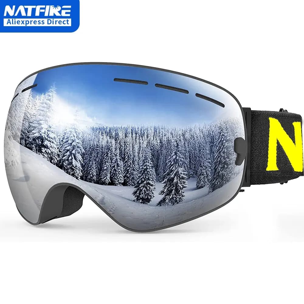 NATFIRE occhiali da sci doppio strato antiappannamento UV400 Snowboard occhiali da neve occhiali da motoslitta occhiali Sport all'aria aperta sci Googles