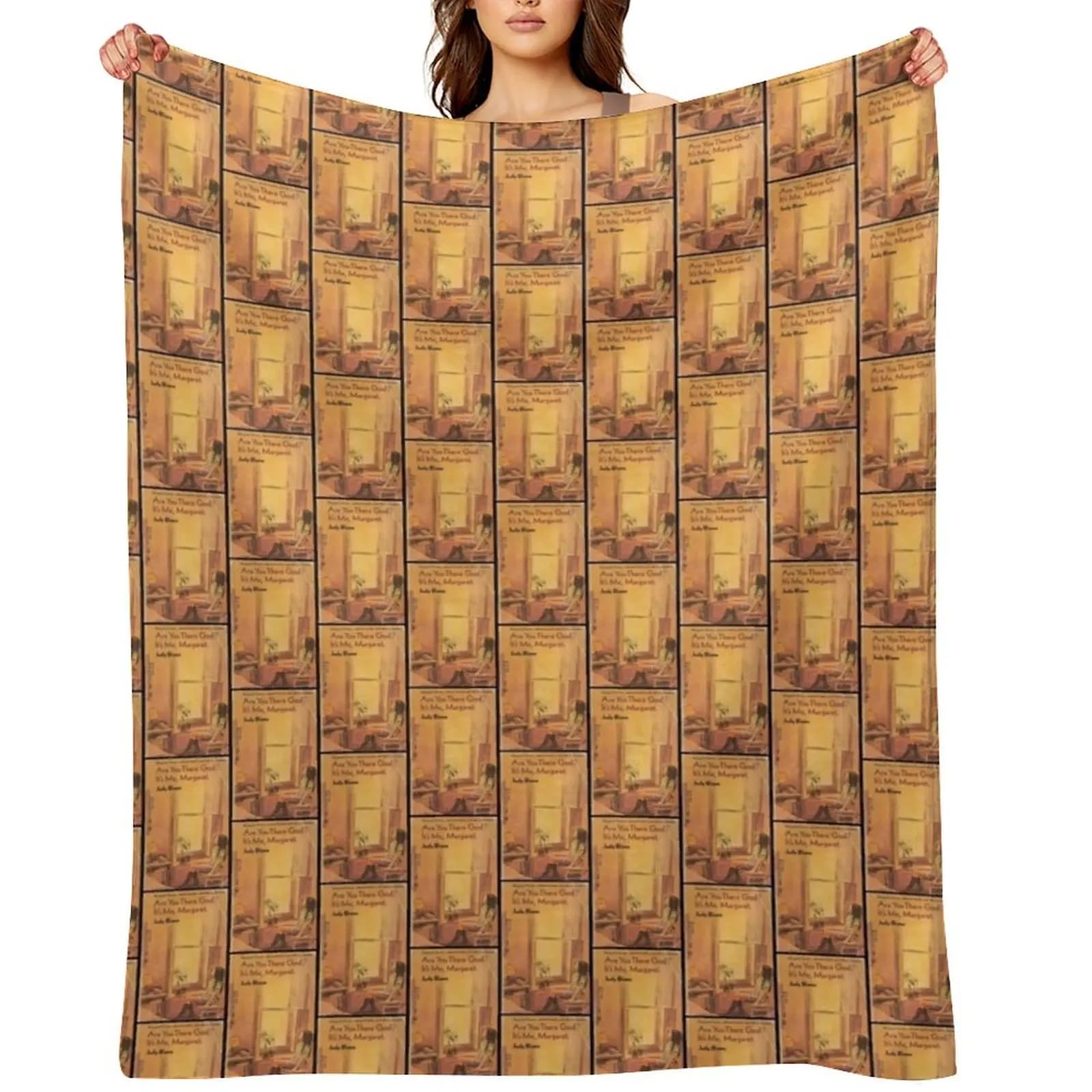Another Cover of Judy Blume's Are You There God It's Me Margaret Throw Blanket Retros Furry Soft Plaid Soft Big Blankets