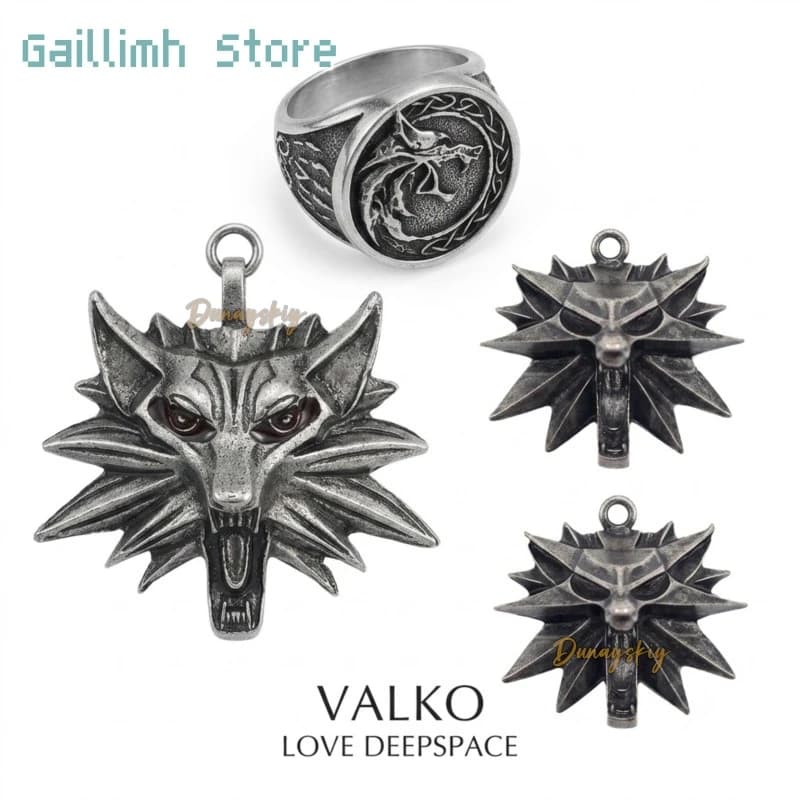 Gift Role Play Pendant Wolf Game Love and Deepspace Valko Wolf Teeth Necklace Figures Teeth Necklace Birthday Gift Halloween cos