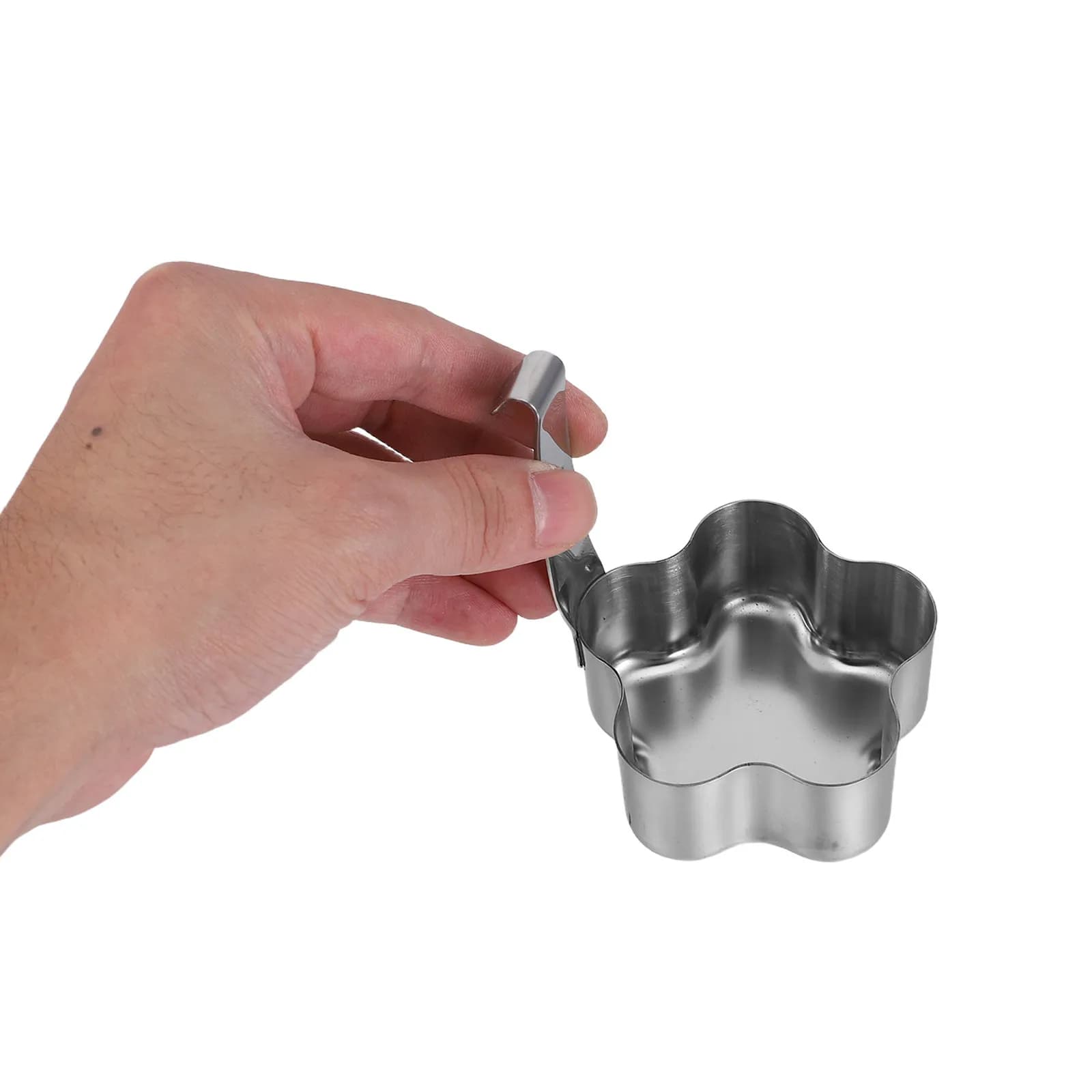 3Pcs Egg Poacher Mold Stainless Steel Heart Flower Round Shape Reusable Poaching Cups for Steaming Air Fryer Baking Breakfast