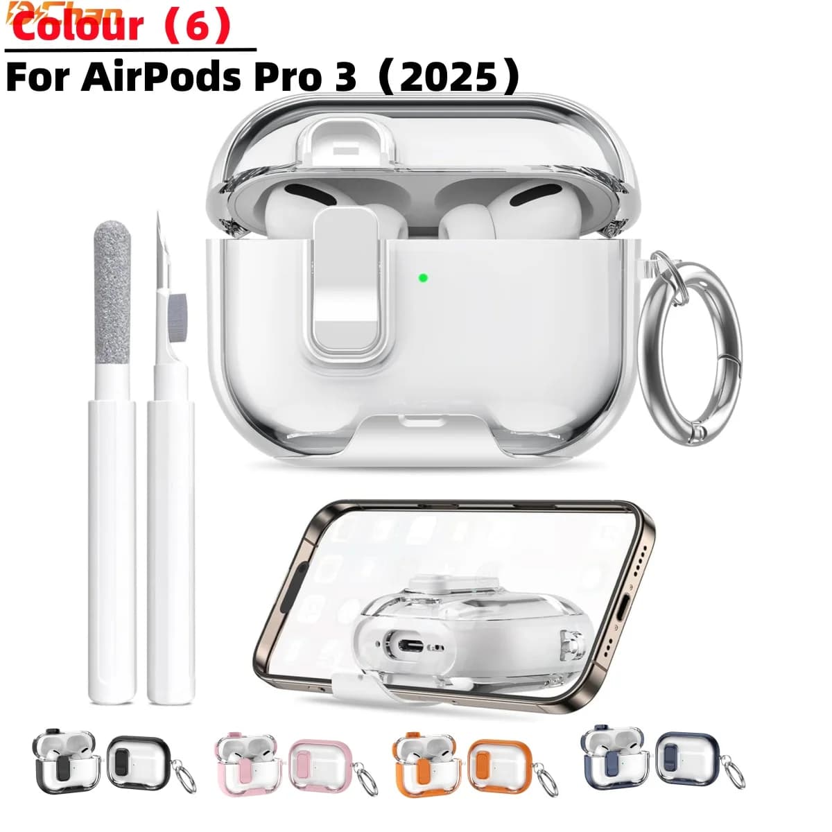 for Airpods 3 Pro3 Clear Case StandFull Body Shockproof Silicone Cover TPU Scratch-resistant case for AirPods Pro 3rd Gen Cover