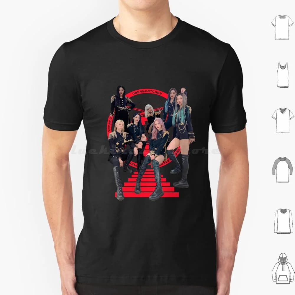Dreamcatcher A : Fu Group Pic With Logo T Shirt Men Women Kids 6xl Dreamcatcher Kpop Kpop Jiu Sua Siyeon Handong Yoohyeon Dami