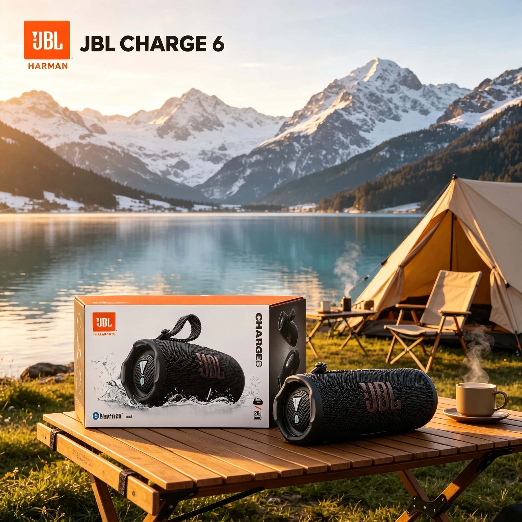 JBL CHARGE6 Waterproof Bluetooth Speaker Portable IP68 Dustproof Wireless Stereo Speaker Outdoor Camping Beach Travel Audio