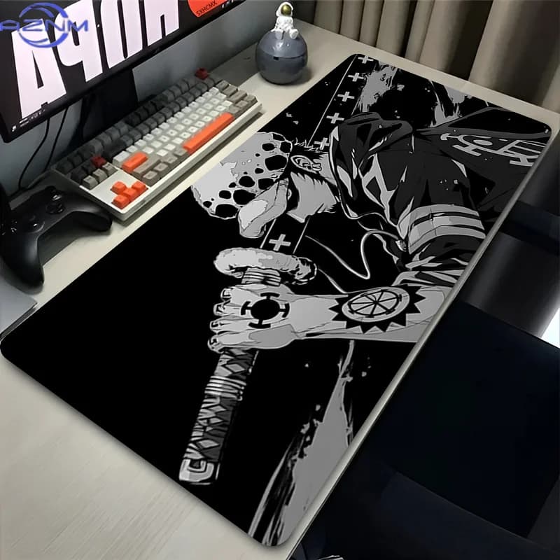 Mouse Pad Trafalgar Law Black Gamer Rubber Table Desk Mat Computer Keyboard Pad XL Gaming Accessories Carpet One Piece Mousepad