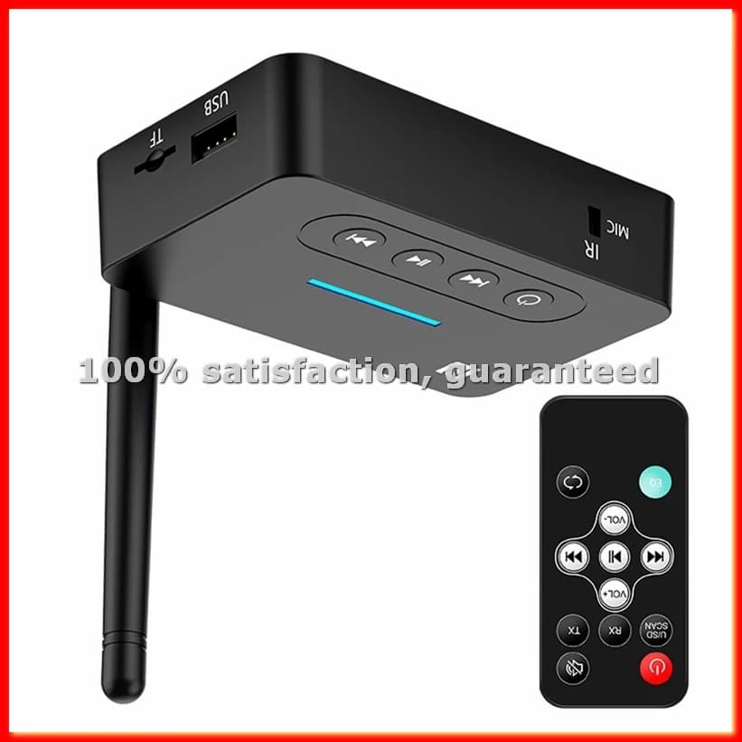Ricevitore e Trasmettitore Audio Bluetooth NFC, Riproduzione Musicale da USB e Scheda TF, Adattatore Wireless Stereo AUX per Amplificatore Audio-VVNB