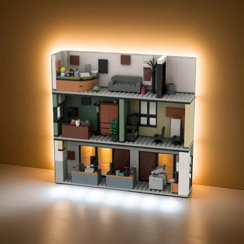 NUOVO Set di Costruzioni MOC da 608 Pezzi, Modello Creativo Cornice Portafoto Ikea Sannahed, Blocchi da Costruzione Fai-da-Te, Regalo di Compleanno