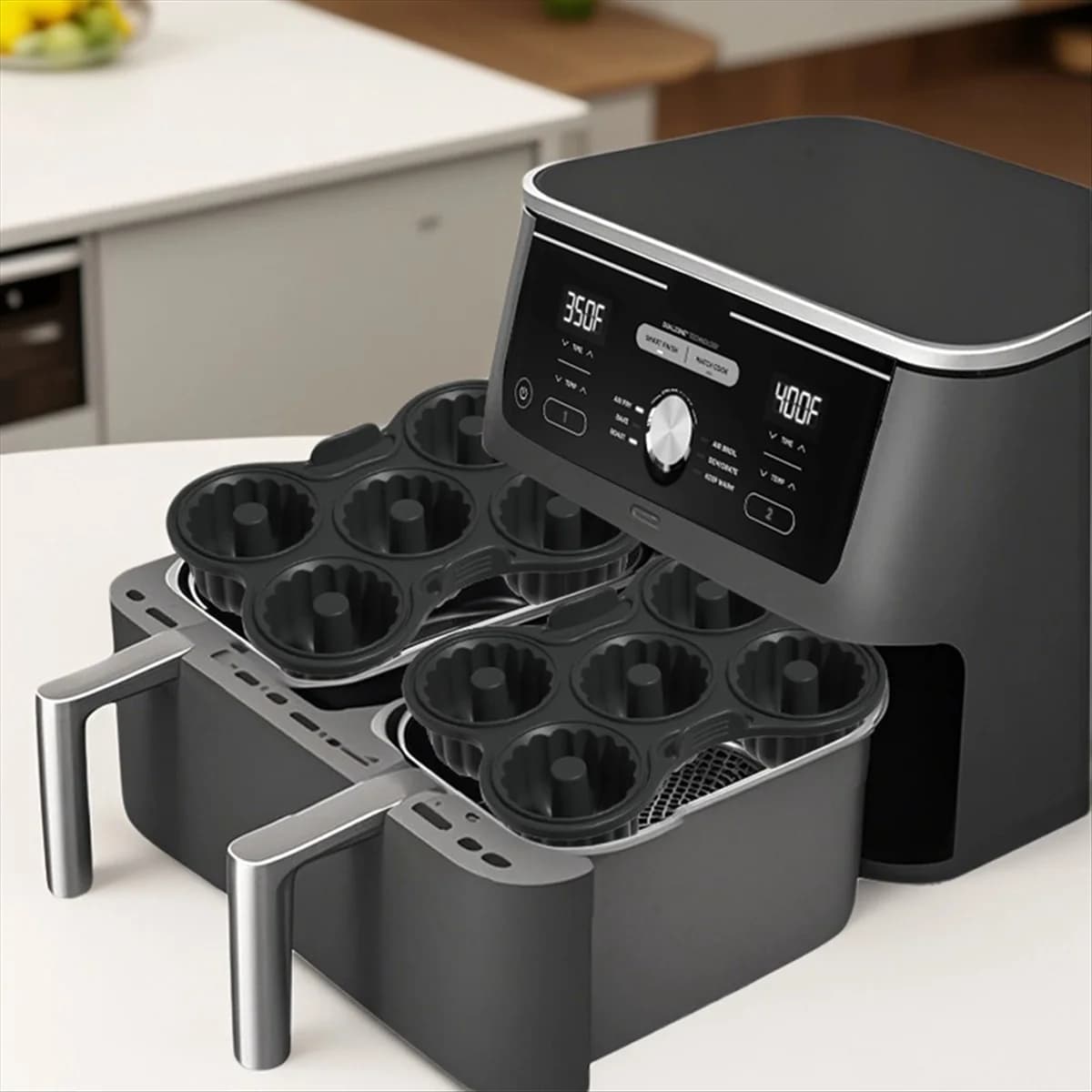 ABYA Air Fryer Ciambella Silicone Canvas Mold for AF400EU AF451EU SL400EU AF500DE and many more Air Fryers 2 Pieces
