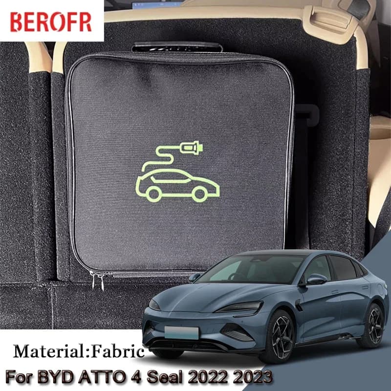 EV Cavo di Ricarica Per Auto Cavo di Stoccaggio Borsa Da Trasporto Per BYD ATTO 4 Seal 2022 2023 Caricatore Spine Prese Impermeabile Ritardante di Fuoco Accessorio