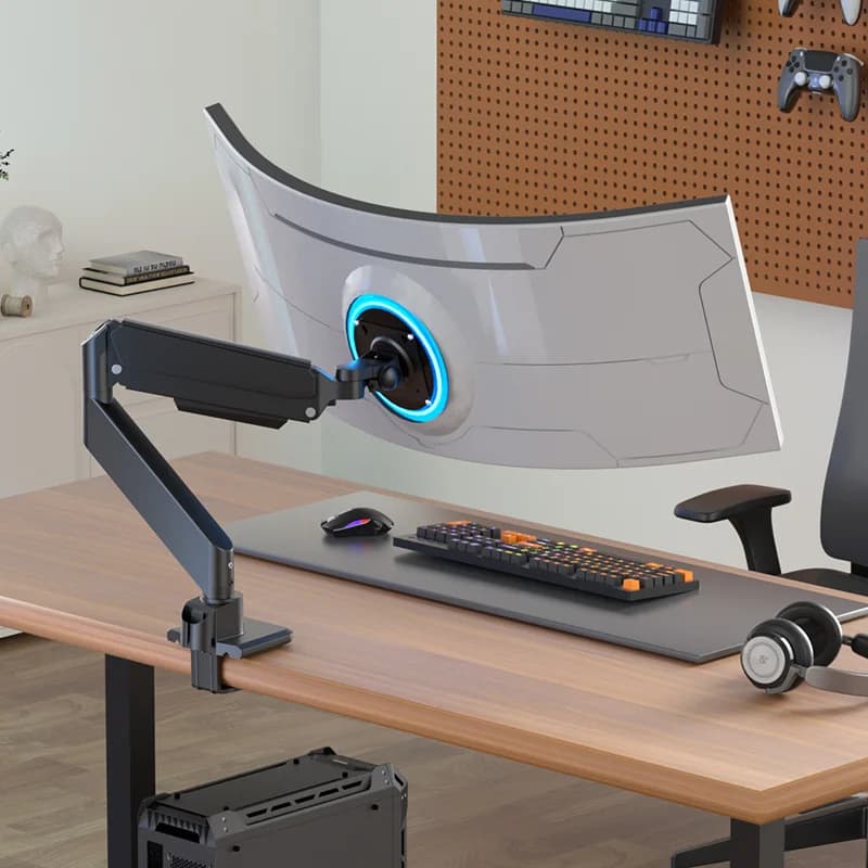 HILLPORT Monitor Arm Brace for Screen 30 32 34 43 49 inch 2-20 kg Charge Table Support for Display with tiltable rotation Support M9