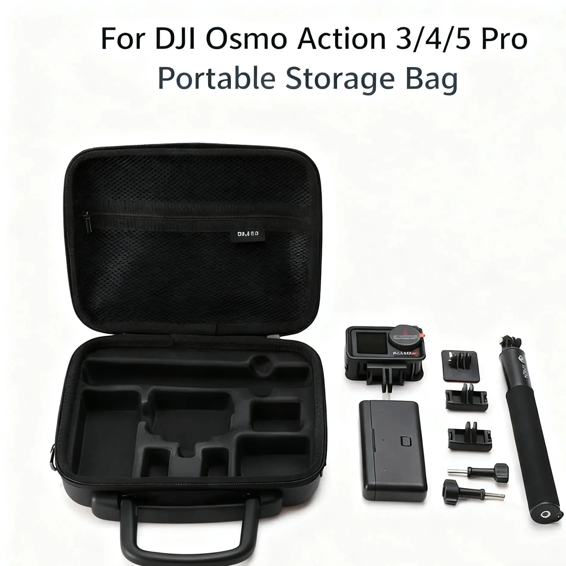 Per DJI Osmo Action 3/4/5 Pro Borsa di Immagazzinaggio Macchina Fotografica di Sport Borsa Impermeabile Borsa Da Viaggio Portatile Selfie Stick per la Macchina Fotografica Accessori