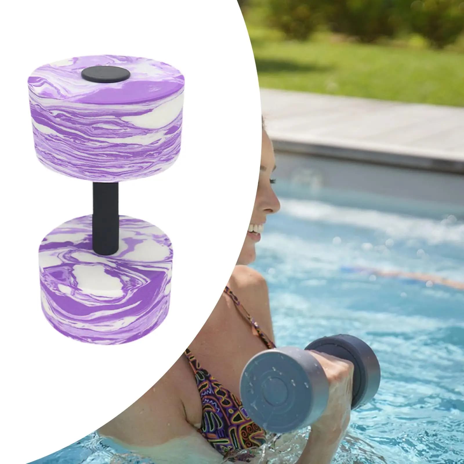 Aquatic Exercise Dumbbell Barbells Water Sports Fitness Tool Water Exercise Foam Barbell Water Aerobic for Female Male Kids
