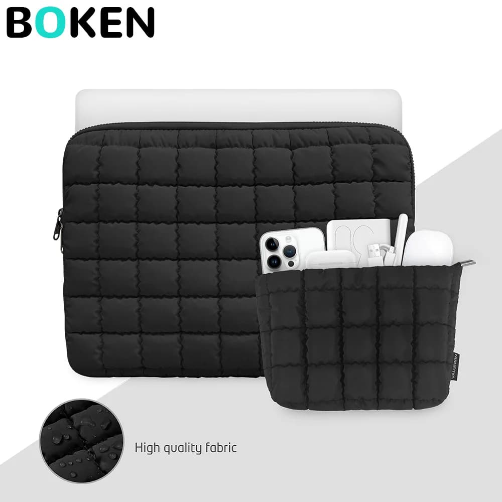 Fashion Laptop Sleeve Bag for 14 15 16Inch Lenovo Dell HP Surface MateBook Laptop Sleeve Set, Portable Protective Sleeve Case