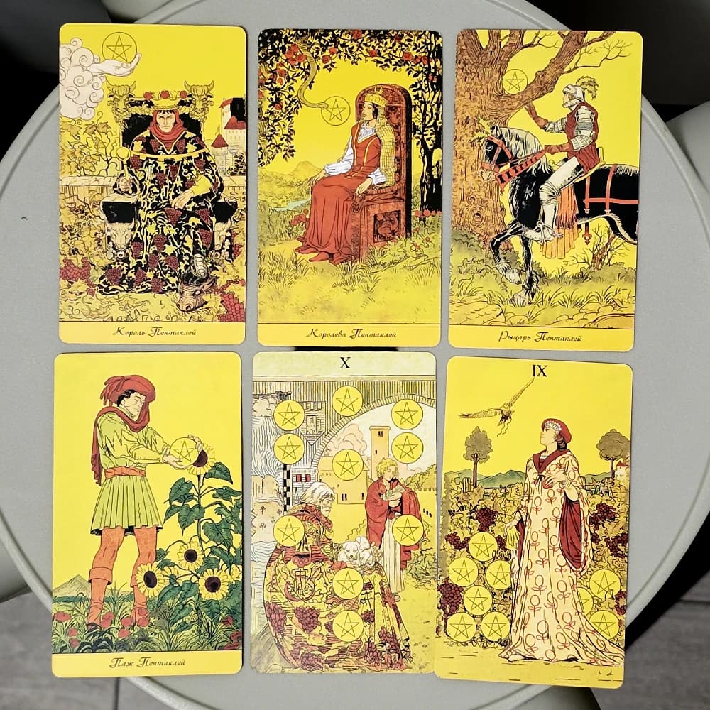 Prima del tarocchi 10,3 * 6 cm 78 carte dei tarocchi in lingua russa