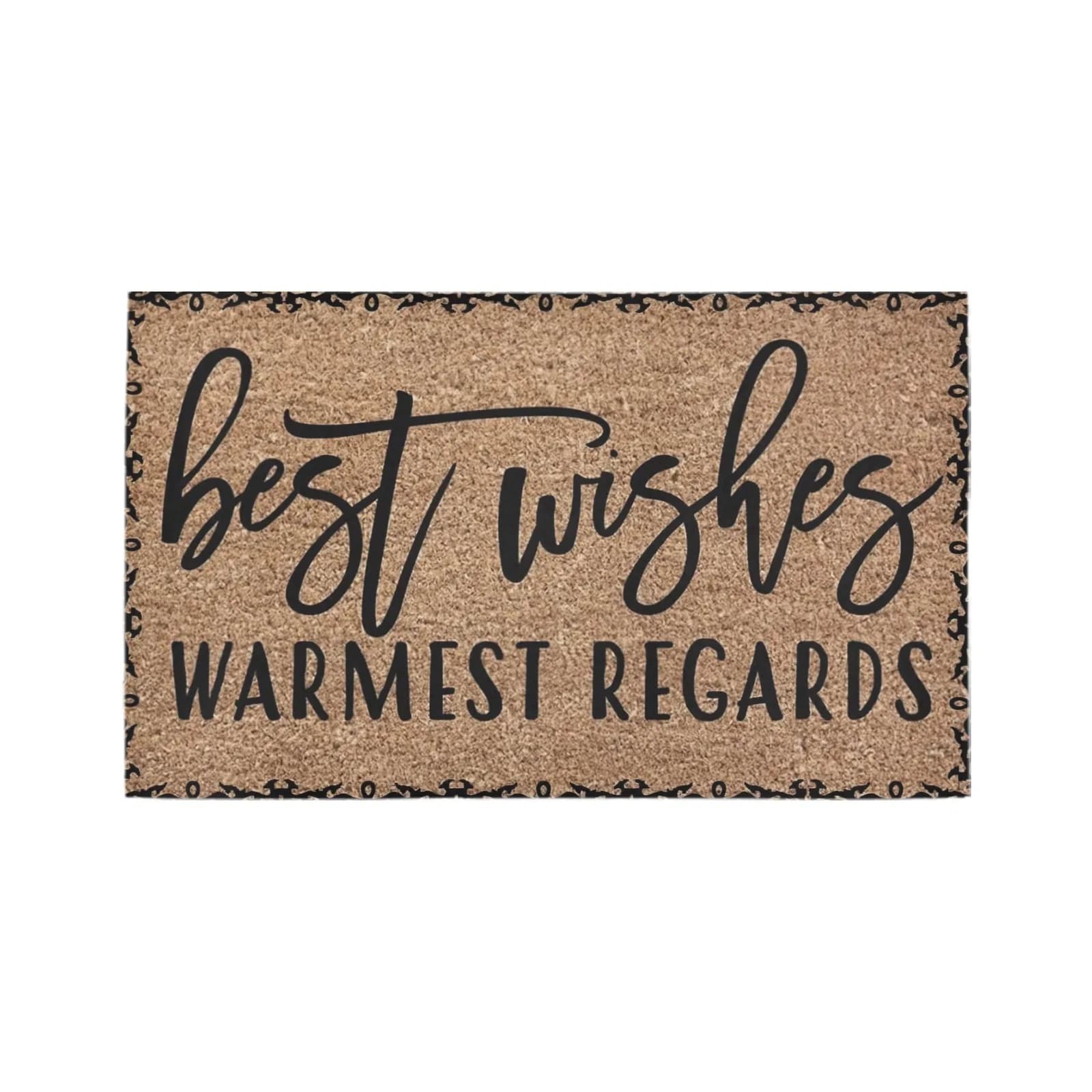 Best Wishes Warmest Regards Doormat Rubber Bathroom Kitchen Mat Garden Garage Door Floor Mat Non-Slip Carpet Entrance Rug