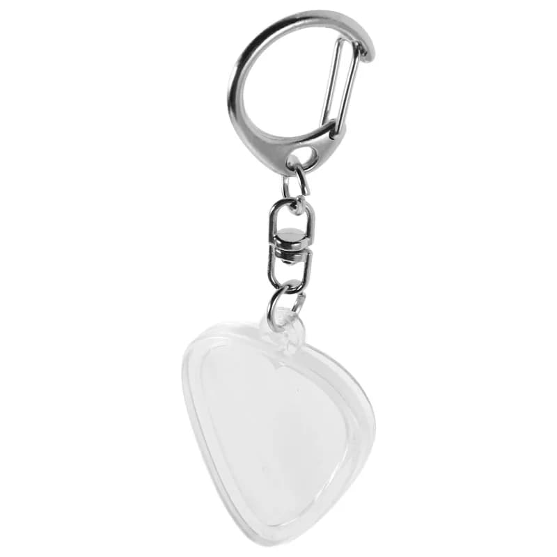 Box for the collection of guitar plecres Transparent keychain bag for heart-shaped plecres Musical accessories Keychain for guitar