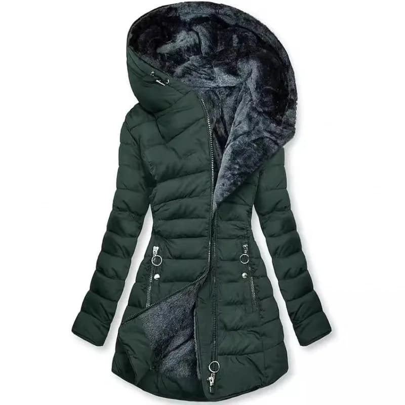 Europeo Americano di Nuovo Modo delle Donne di Colore Solido Semplice di Base Sottile Casual Alla Moda Quotidiano Con Cappuccio Cappotti Trapuntati Parka Femminile Magliette E Camicette