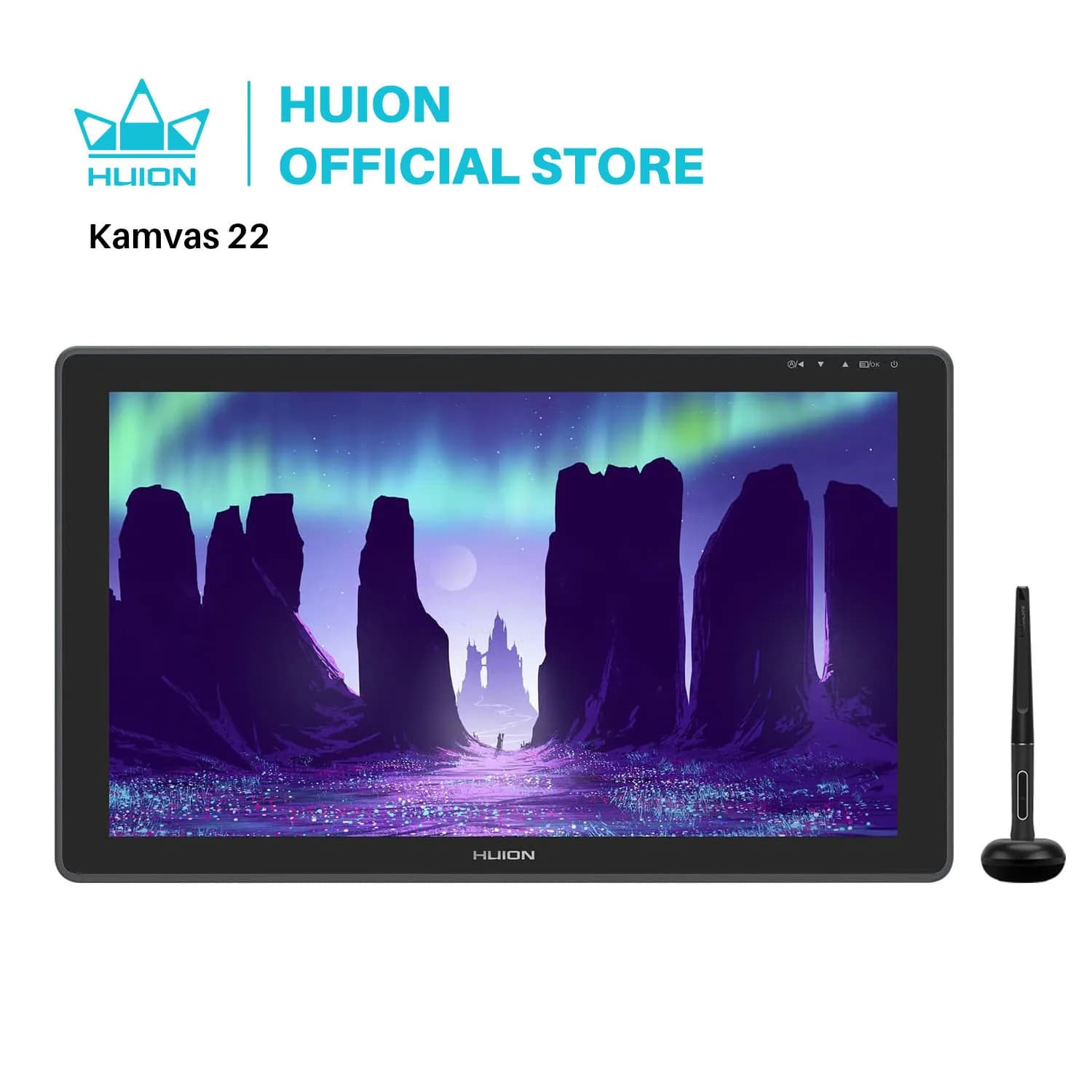 HUION Kamvas 22 Tavoletta grafica Monitor Pen Display Schermo antiriflesso da 21,5 pollici 120% s RGB Windows Mac e dispositivi Android