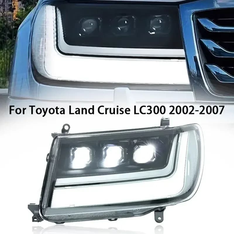 2 pezzi Luci per auto per Toyota Land Cruiser Prado Faro LC100 All In LED 1998 ~ 2007 Accessori auto Lampada frontale Prado Fendinebbia