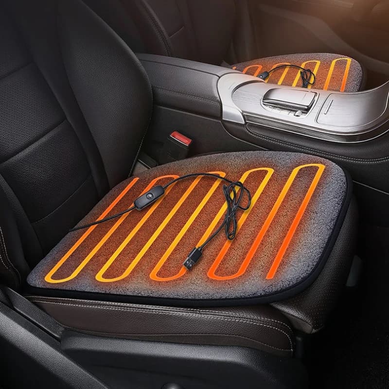 Chair Heated Seat Cushion Heated Seat Bearing Fake Peacock Leather Quick Heated Seat Bearing with USB Connector for Car Chair