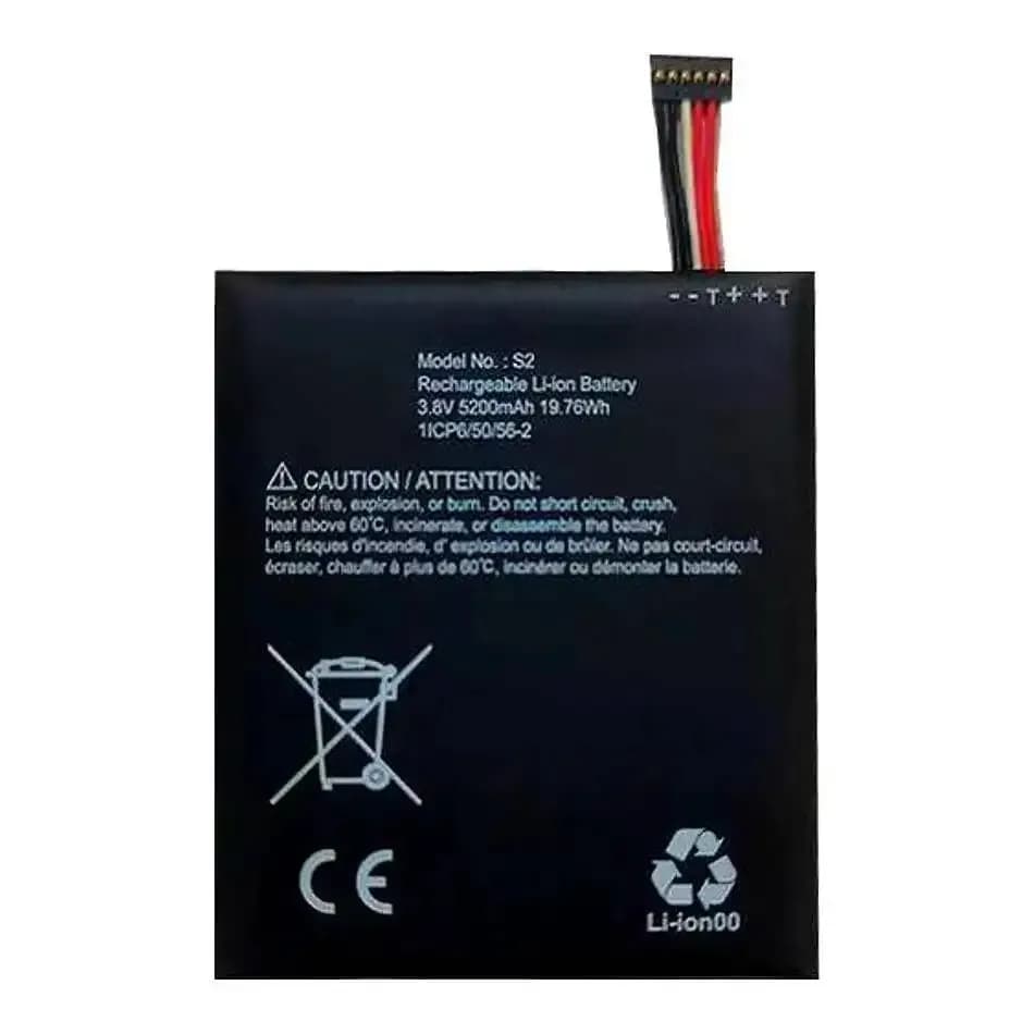 Nuovissima Batteria S2 (6 pin) 5200mAh per Ring Video Doorbell 2a Generazione (Solo 6 cavi)