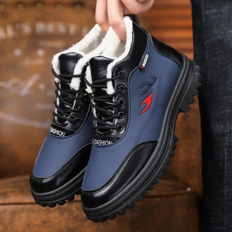 Scarpe casual 2025 scarpe sportive da uomo stivali da neve alti da uomo invernali con scarpe in cotone caldo peluche e spesso