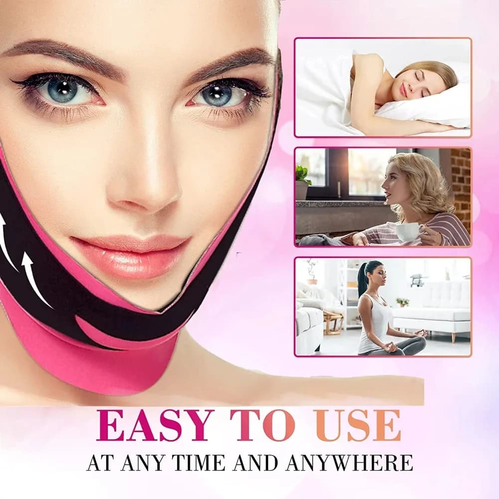 YS00135 Reusable Elastic V Line Face Shaper Bandage Women Facial Lifting Strap Jawline Double Chin Care Beauty Accessory