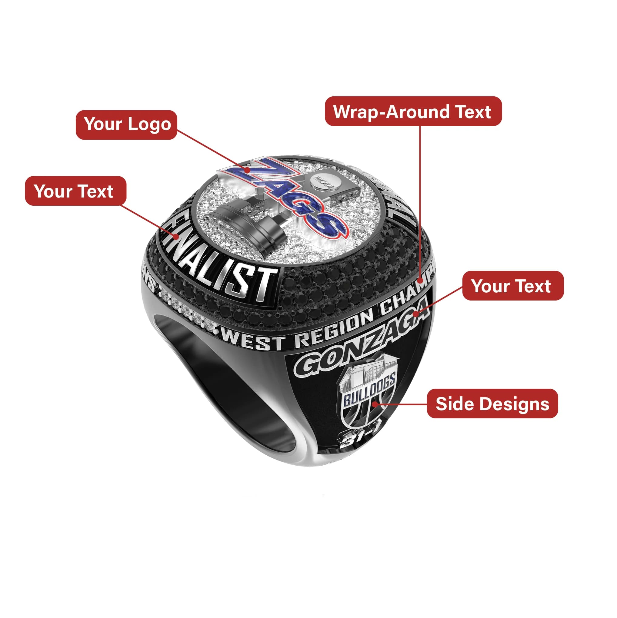 Custom 2025 Sample Ring Last Design Rugby Sample Ring, Baseball, Basket Design Free Team Fast Production Sample Team