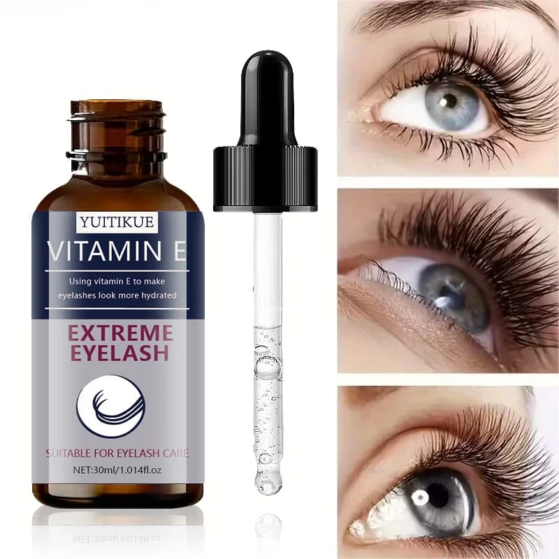 YUITIKUE Serum for the care of eyelashes to vitamin E - Hydrate, smoothes and gives shine to eyelashes, delicate for daily care of eyelashes, 30ml