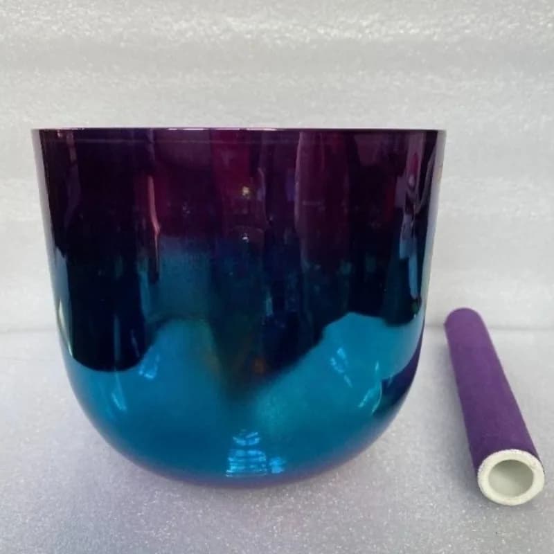 Crystal Singing Bowls Quartz Meditation Healing G Tone Singing Bowl Handmade Yoga Bowls 7.2Inch Musical Instruments Percussion