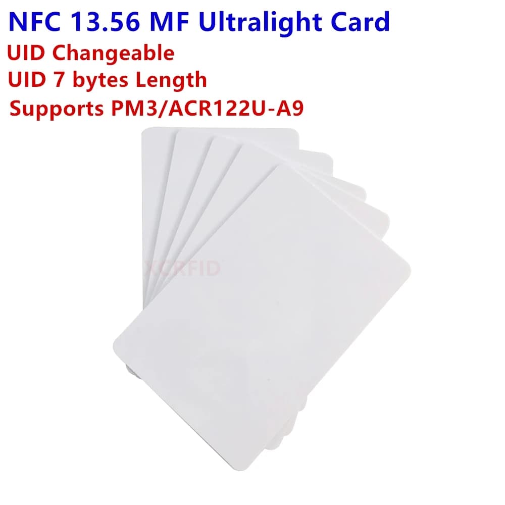 Scheda NFC Gen3 modificabile UID MF0 13,56 Mhz Ultraleggera EV1 Scheda scrivibile leggibile UID vuota per dispositivi Promark3 ACR122U-A9