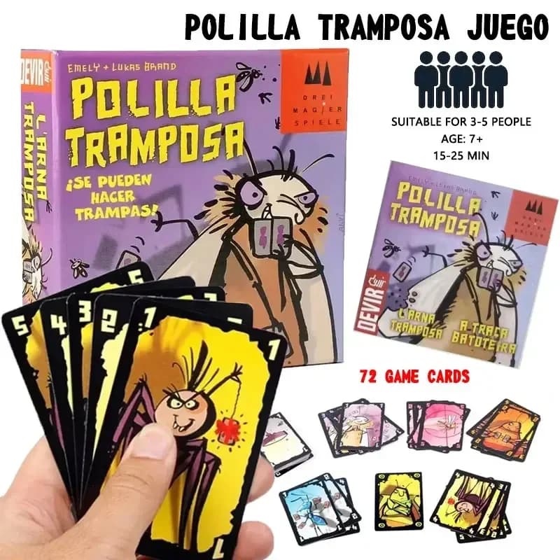Nuovo 2026 Moth Gioco di Carte da Tavolo, Royal Cockroach Cheating Moth, Gioco da Tavolo di Strategia Devir, Gioco per Feste Perfetto