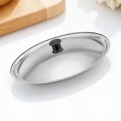 Coperchio Universale in Acciaio Inox 29,5cm, Ricambio per Pentole con Manopola in Bakelite, Accessorio da Cucina per Friggere e Bollire