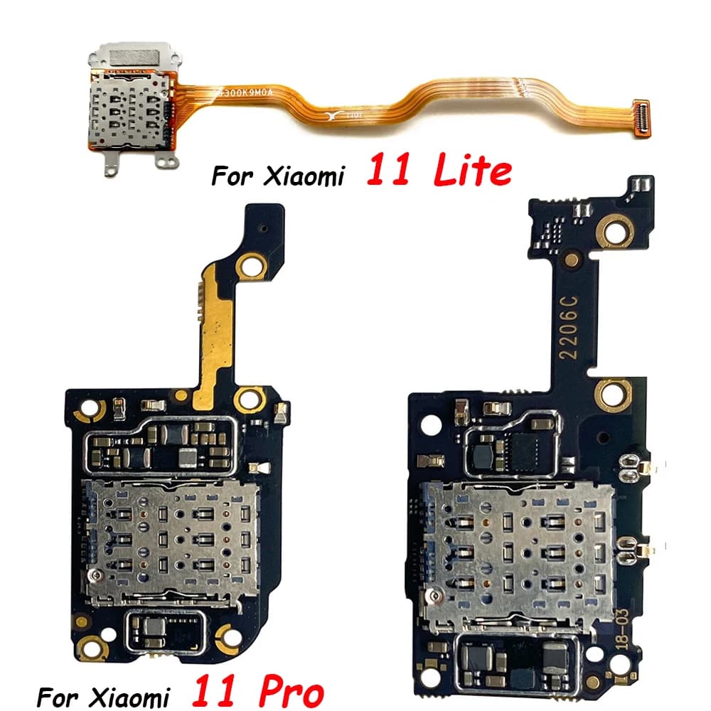 SIM Card Tray Reader Flex Cable per Xiaomi Mi 11 12 Lite 12 Pro Slot per schede presa Flex Cable per Xiaomi Poco F4 5G F3