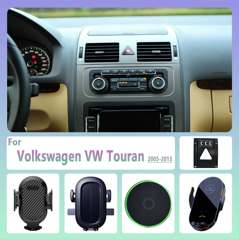 Per Volkswagen VW Touran 2005 2006-2013 supporto per telefono da auto ricarica Wireless supporto per telefono magnetico accessori per supporto Magsafe per auto