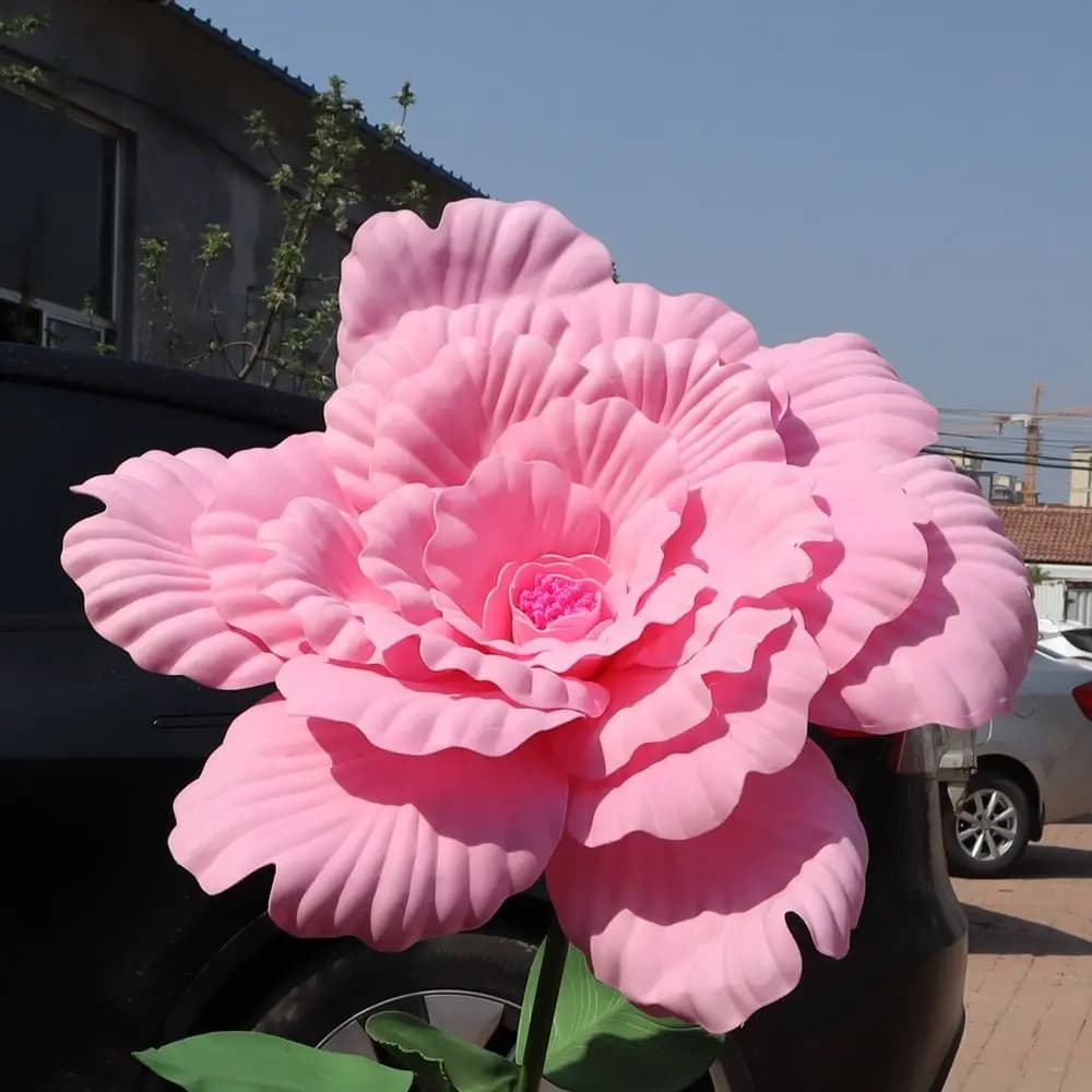 Peonia artificiale Decorazione della festa nuziale Grande spettacolo di fiori Puntelli Fiori finti Decorazione della parete di sfondo floreale fai da te