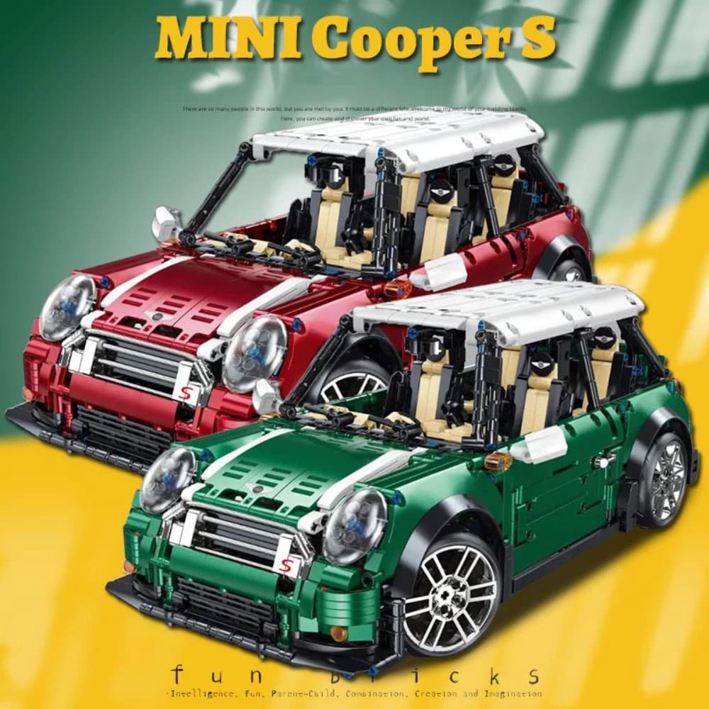 1:10 Mini Tecnico Auto Cooper Building Blocks Kit Supercar Veicolo MOC-36559 Costruzione per Adulti Bambini Regalo Di Natale