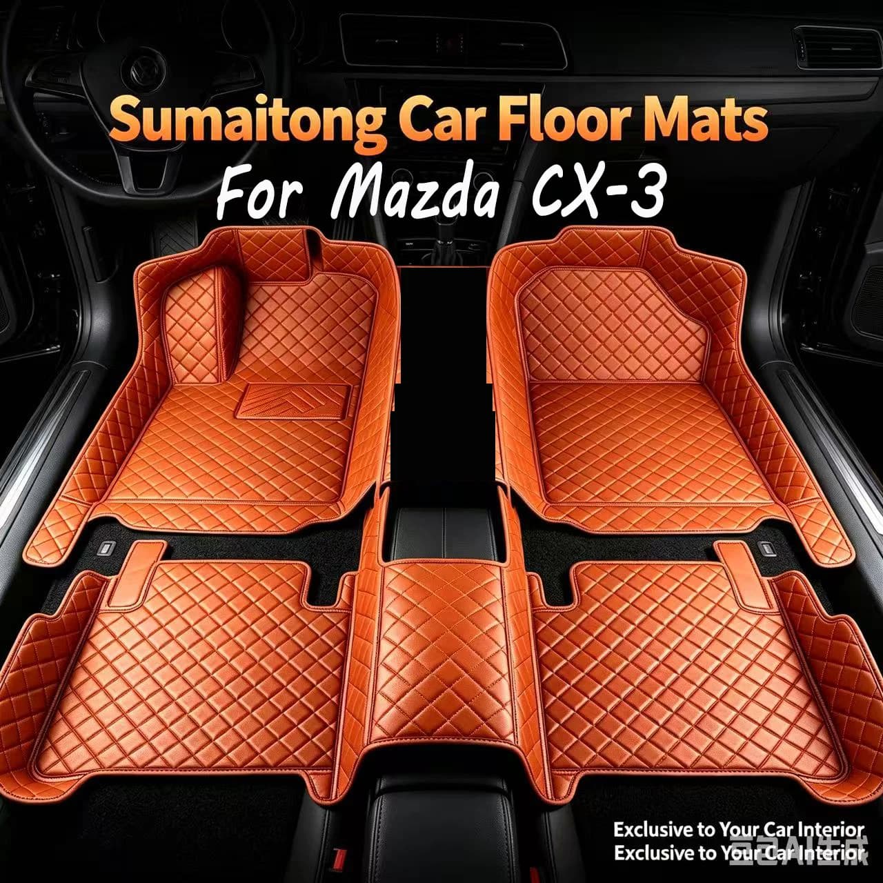 Car Floor Mats For Mazda CX-3 CX3 DK 2016~2022 Protective Rug Carpet Set Auto Interior Parts