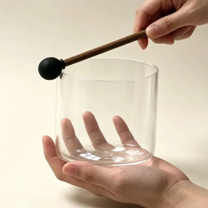 528Hz Crystal Singing Bowl Meditation Healing Sound Bowls Yoga Transparent Quartz Bowls Spiritual Equipment Musical Instrument