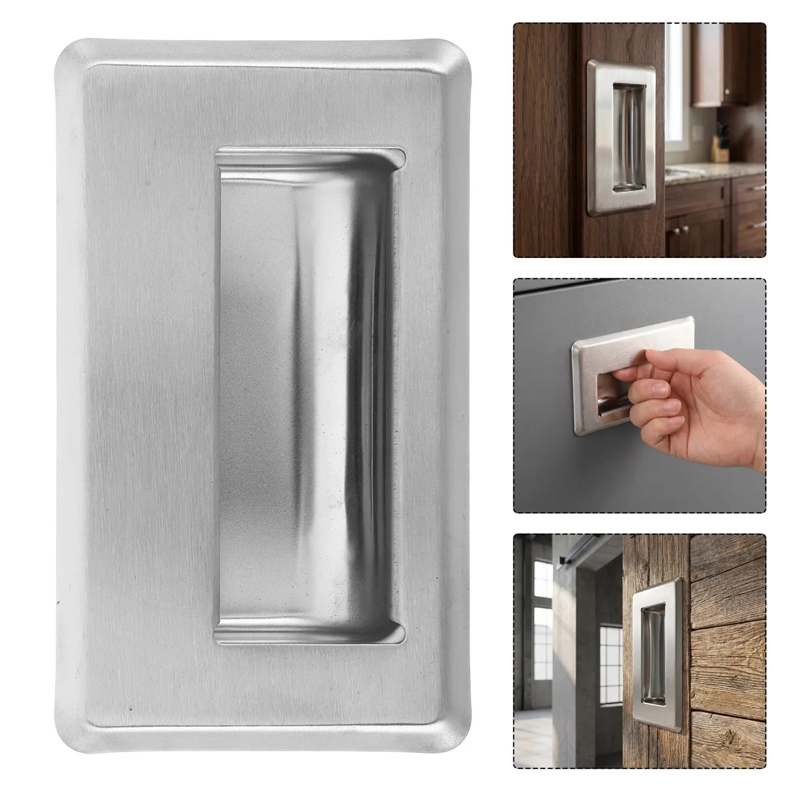 Invisible Handle Compact Embedded Cabinet Grip Concealed Pull Stainless Steel For Door Drawer Cupboard Cabinet Sliding Door