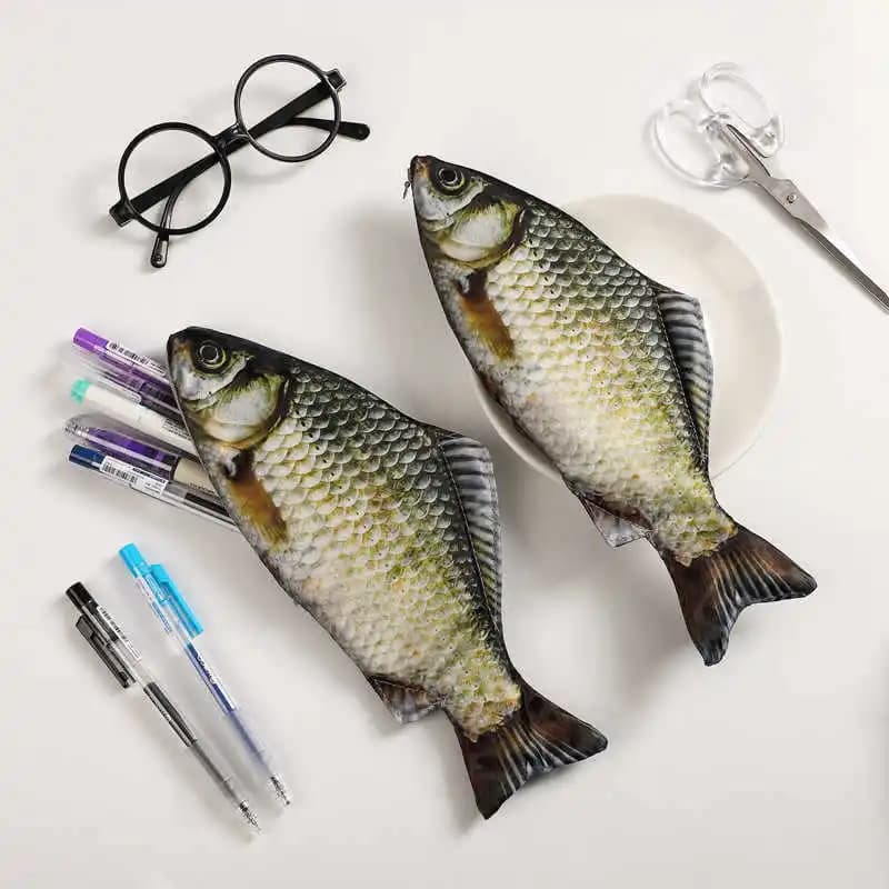 Bionic Fish Pencil Case Korean Creative Vivid Sea Fish Stationery Bag for Students korean stationery pencil pouch