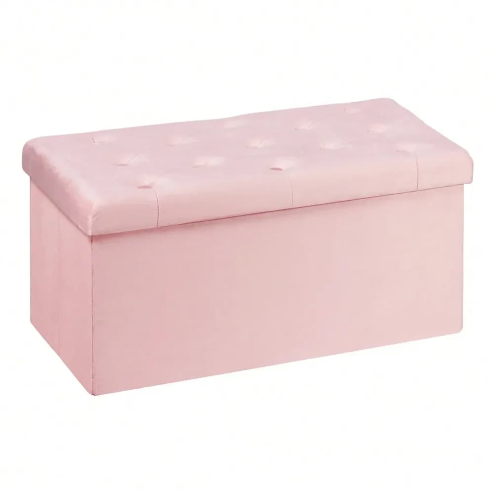 Pouf contenitore, Panca lunga porta scarpe, Poggiapiedi contenitore in velluto 31.5 X15.7 X15.7, Contenitore per dormitorio per il ritorno a scuola